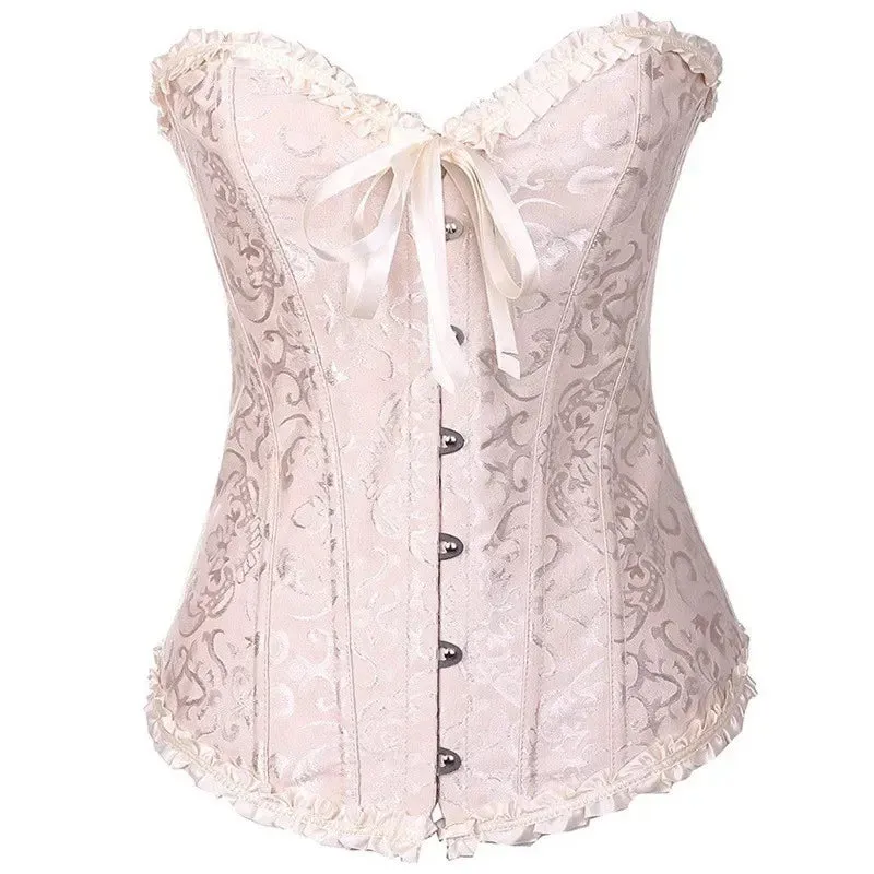 XL Sexy Slimming Corsets Waist Trainer Body Shaper Fajas Gothic Corset Lace Up Boned Corselete Shapewear Women Clothes Plus Size