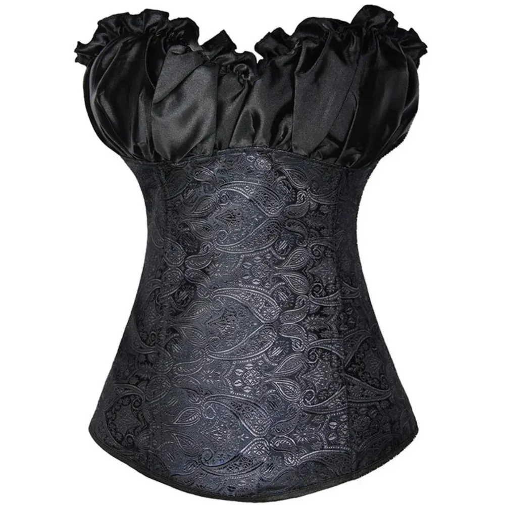 XL Sexy Slimming Corsets Waist Trainer Body Shaper Fajas Gothic Corset Lace Up Boned Corselete Shapewear Women Clothes Plus Size