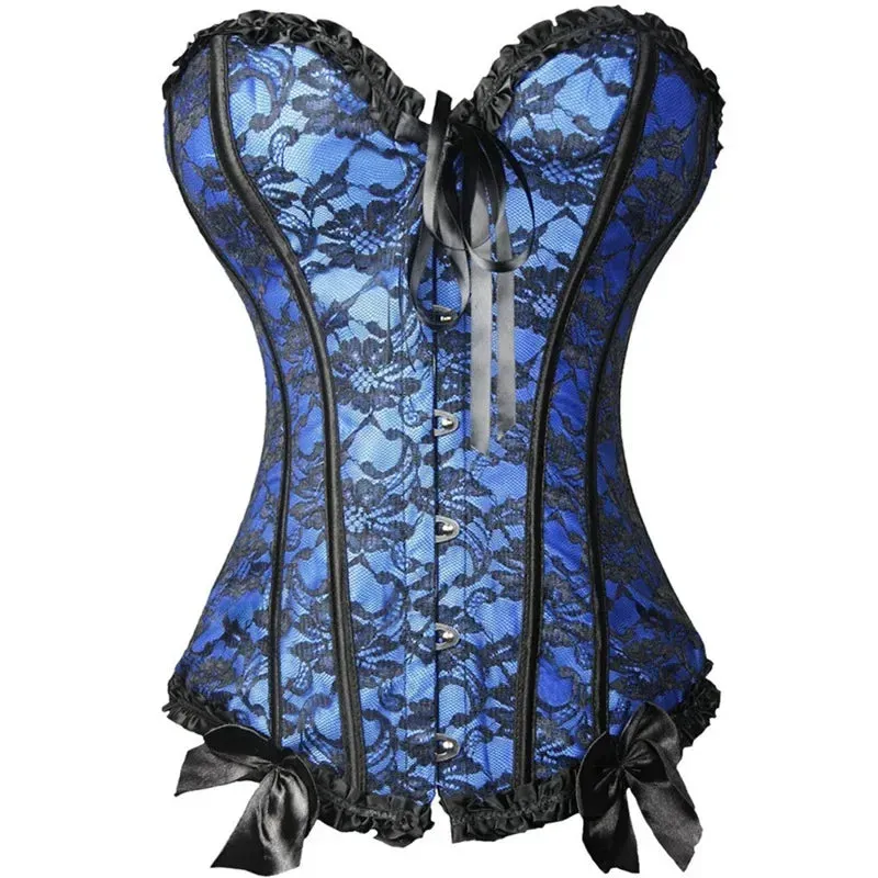 XL Sexy Slimming Corsets Waist Trainer Body Shaper Fajas Gothic Corset Lace Up Boned Corselete Shapewear Women Clothes Plus Size