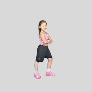 YOUTH 2 IN 1 BLACK RUNNING SHORTS